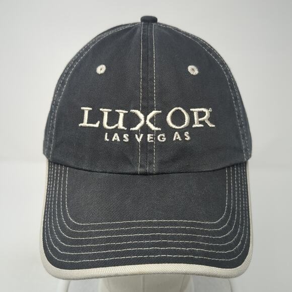 Luxor Las Vegas Strapback Baseball Cap Black One Size Adjustable Embroidered - Picture 2 of 8
